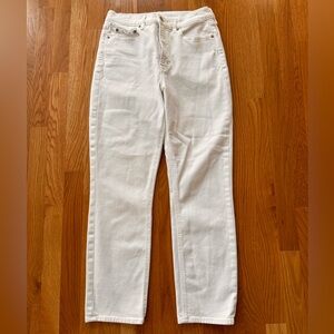 GAP White Vintage Slim High Rise Jeans
